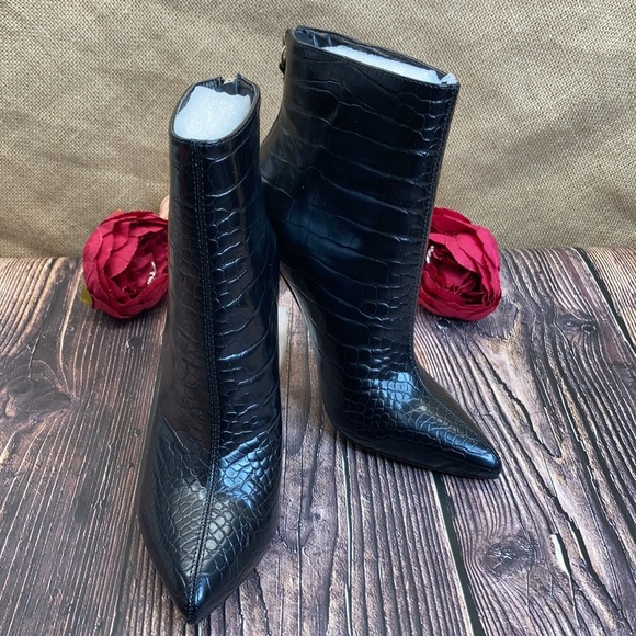 Bebe Black Dasha Dress Booties 7M - Picture 7 of 8